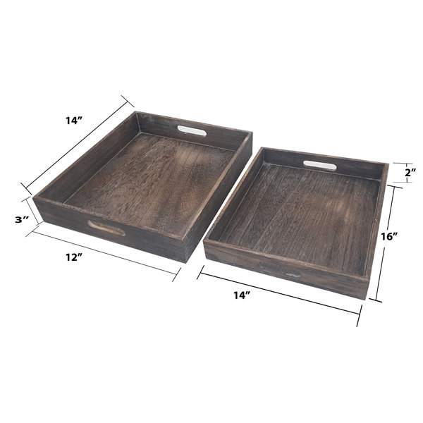Gracie Oaks Dubai 2 Piece Serving Tray Set & Reviews Wayfair